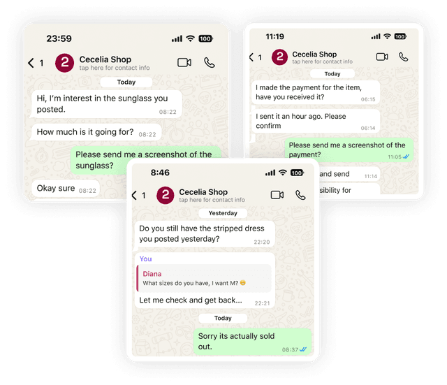WhatsApp conversations