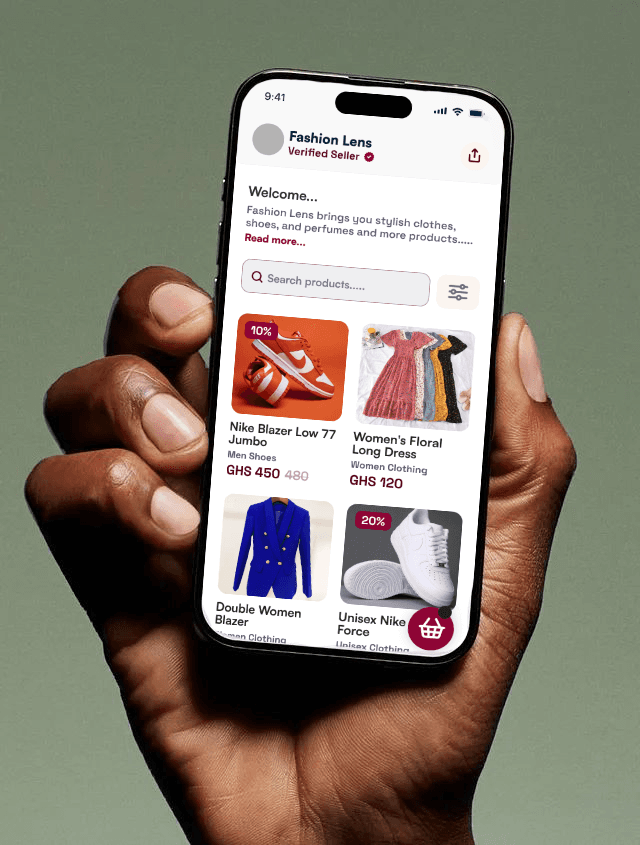 Customer shopping on phone